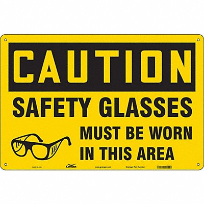 CONDOR 466V87 Safety Sign 24 in x 36 in Polyethylene