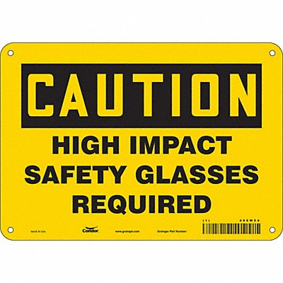 CONDOR 466W04 Safety Sign 7 in x 10 in Aluminum