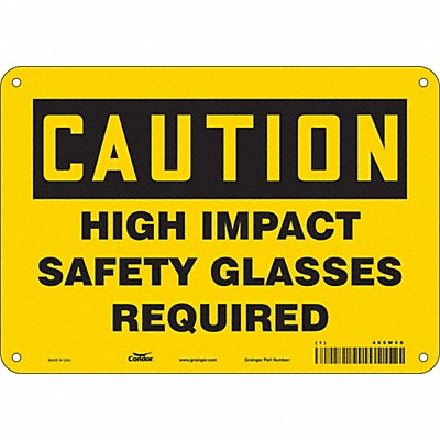 CONDOR 466W06 Safety Sign 7 in x 10 in Polyethylene