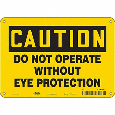 CONDOR 466W26 Safety Sign 7 inx10 in Polyethylene