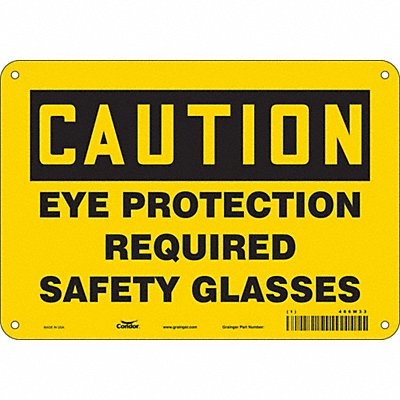 CONDOR 466W33 Safety Sign 7 inx10 in Polyethylene