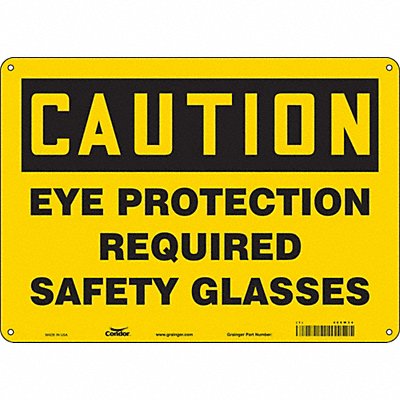 CONDOR 466W34 Safety Sign 10 in x 14 in Polyethylene