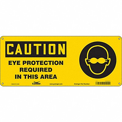 CONDOR 466W39 Safety Sign 7 in x 17 in Polyethylene