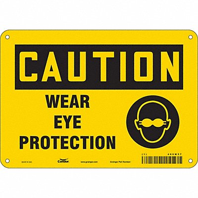 CONDOR 466W57 Safety Sign 7 in x 10 in Polyethylene
