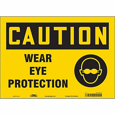 CONDOR 466W60 Safety Sign 10 in x 14 in Vinyl