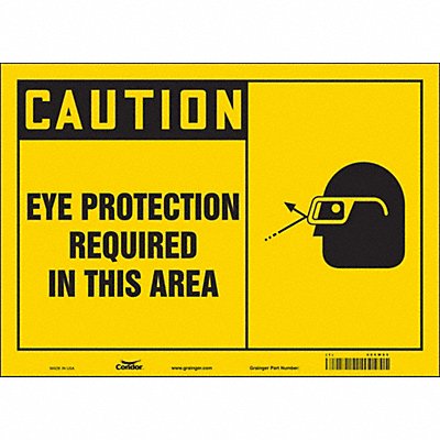CONDOR 466W85 Safety Sign 10 inx14 in Vinyl