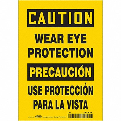 CONDOR 466W90 Safety Sign 10 in x 7 in Vinyl