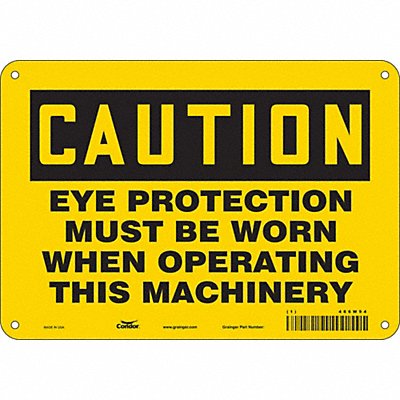 CONDOR 466W94 Safety Sign 7 inx10 in Polyethylene