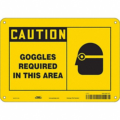 CONDOR 466X07 Safety Sign 7 in x 10 in Polyethylene