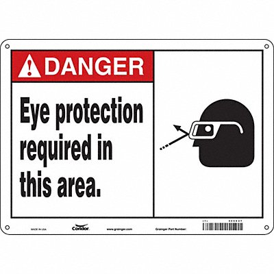 CONDOR 466X27 Safety Sign 10 inx14 in Polyethylene