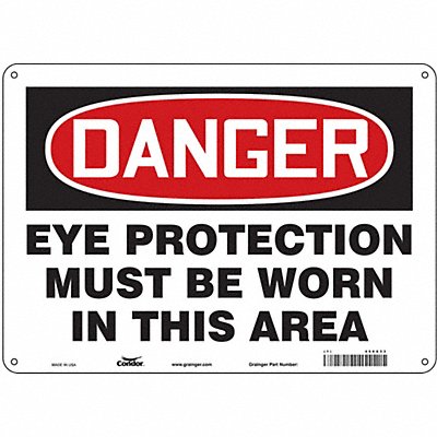 CONDOR 466X33 Safety Sign 10 in x 14 in Polyethylene