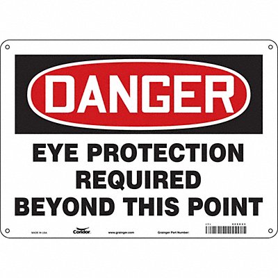 CONDOR 466X43 Safety Sign 10 in x 14 in Aluminum