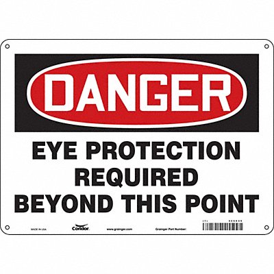 CONDOR 466X45 Safety Sign 10 inx14 in Polyethylene