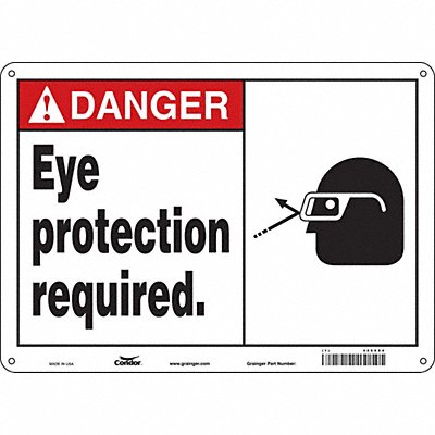 CONDOR 466X84 Safety Sign 10 inx14 in Polyethylene