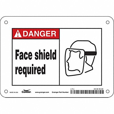 CONDOR 466X88 Safety Sign 5 in x 7 in Aluminum