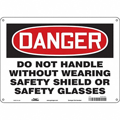 CONDOR 466Y61 Safety Sign 10 in x 14 in Aluminum