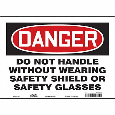 CONDOR 466Y65 Safety Sign 10 in x 14 in Vinyl