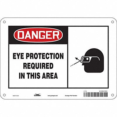 CONDOR 466Z06 Safety Sign 7 in x 10 in Aluminum