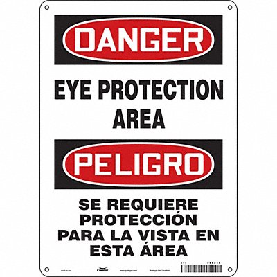 CONDOR 466Z19 Safety Sign 14 in x 10 in Aluminum