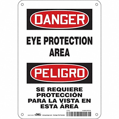 CONDOR 466Z20 Safety Sign 10 in x 7 in Polyethylene