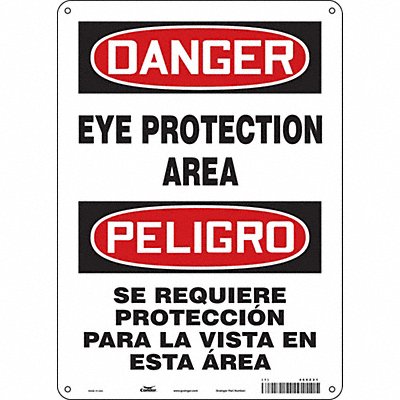 CONDOR 466Z21 Safety Sign 14 in x 10 in Polyethylene