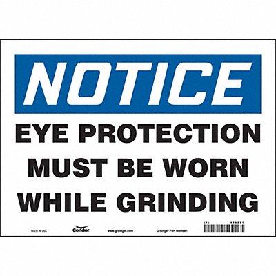 CONDOR 466Z81 Safety Sign 10 inx14 in Vinyl