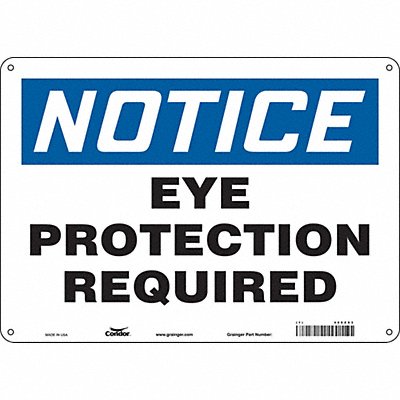 CONDOR 466Z83 Safety Sign 10 in x 14 in Aluminum