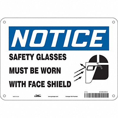 CONDOR 466Z96 Safety Sign 7 inx10 in Polyethylene