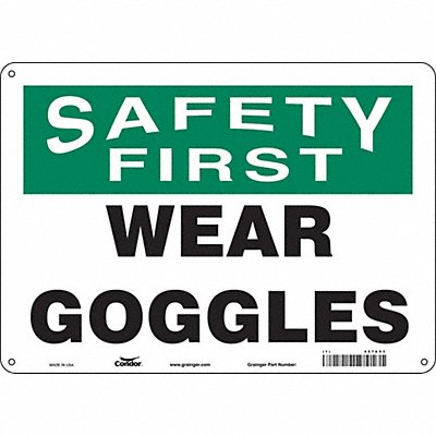 CONDOR 467A53 J7029 Safety Sign 10 inx14 in Polyethylene