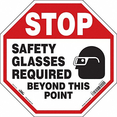 CONDOR 467A90 Safety Sign 24 inx24 in Vinyl