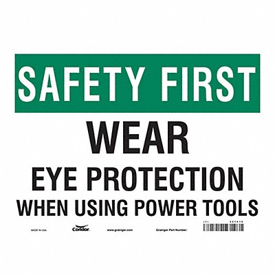 CONDOR 467C15 Safety Sign 10 in x 14 in Vinyl