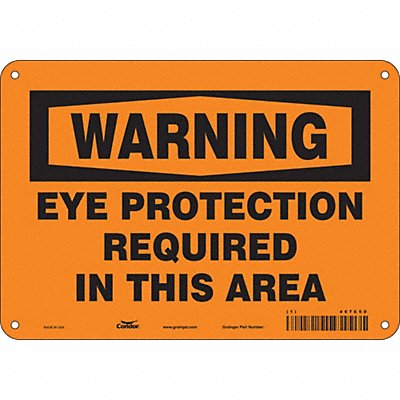 CONDOR 467C60 Safety Sign 7 in x 10 in Aluminum