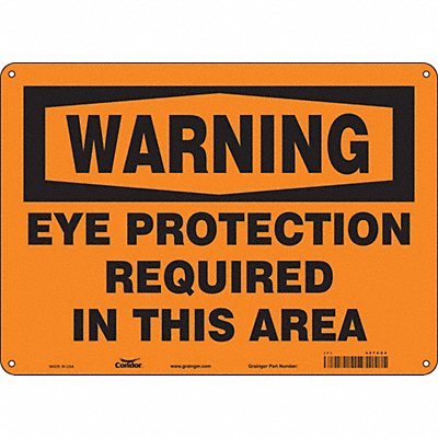 CONDOR 467C64 Safety Sign 10 inx14 in Polyethylene
