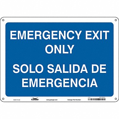 CONDOR 467P21 J9233 Safety Sign 10 in x 14 in Polyethylene