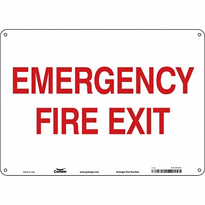 CONDOR 467P26 Safety Sign 10 in x 14 in Polyethylene