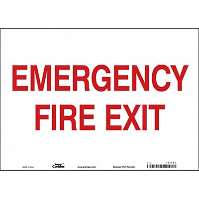 CONDOR 467P28 Safety Sign 10 in x 14 in Vinyl