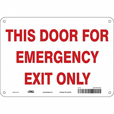 CONDOR 467P29 Safety Sign 7 in x 10 in Aluminum