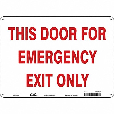 CONDOR 467P32 Safety Sign 10 in x 14 in Polyethylene
