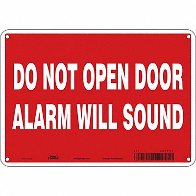 CONDOR 467P61 Safety Sign 7 in x 10 in Polyethylene