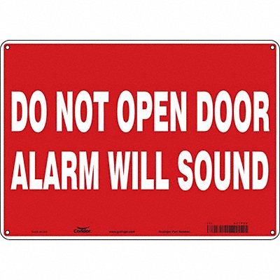 CONDOR 467P62 Safety Sign 10 in x 14 in Polyethylene