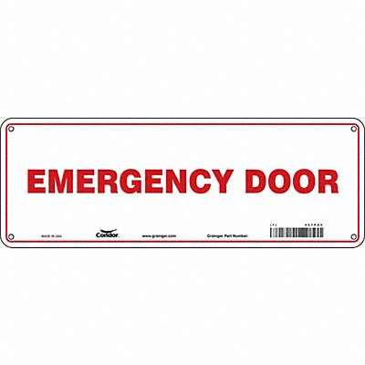 CONDOR 467P84 Safety Sign 5 in x 14 in Polyethylene