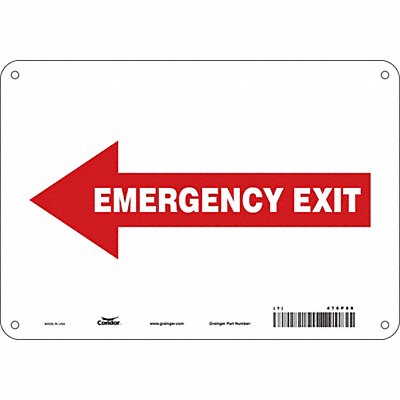 CONDOR 467P88 Safety Sign 7 in x 10 in Polyethylene