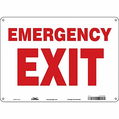 CONDOR 467P96 Safety Sign 10 in x 14 in Polyethylene