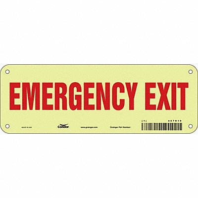 CONDOR 467R19 Safety Sign 3 1/2 x 10 in Polyethylene