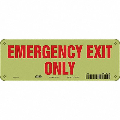 CONDOR 467R43 Safety Sign 3 1/2 x 10 in Polyethylene