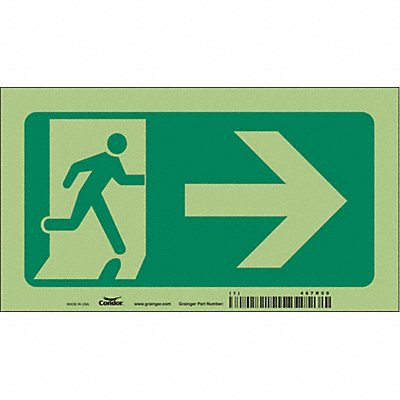 CONDOR 467R50 Safety Sign 4 1/2 in x 8 in Aluminum