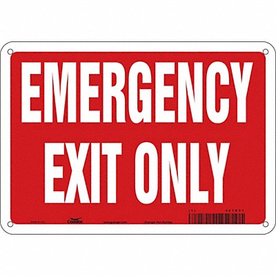 CONDOR 467R51 Safety Sign 7 in x 10 in Aluminum