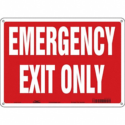 CONDOR 467R52 Safety Sign 10 in x 14 in Aluminum