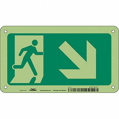 CONDOR 467R57 Safety Sign 4 1/2 in x 8 in Aluminum