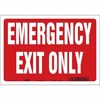 CONDOR 467R60 Safety Sign 7 in x 10 in Vinyl